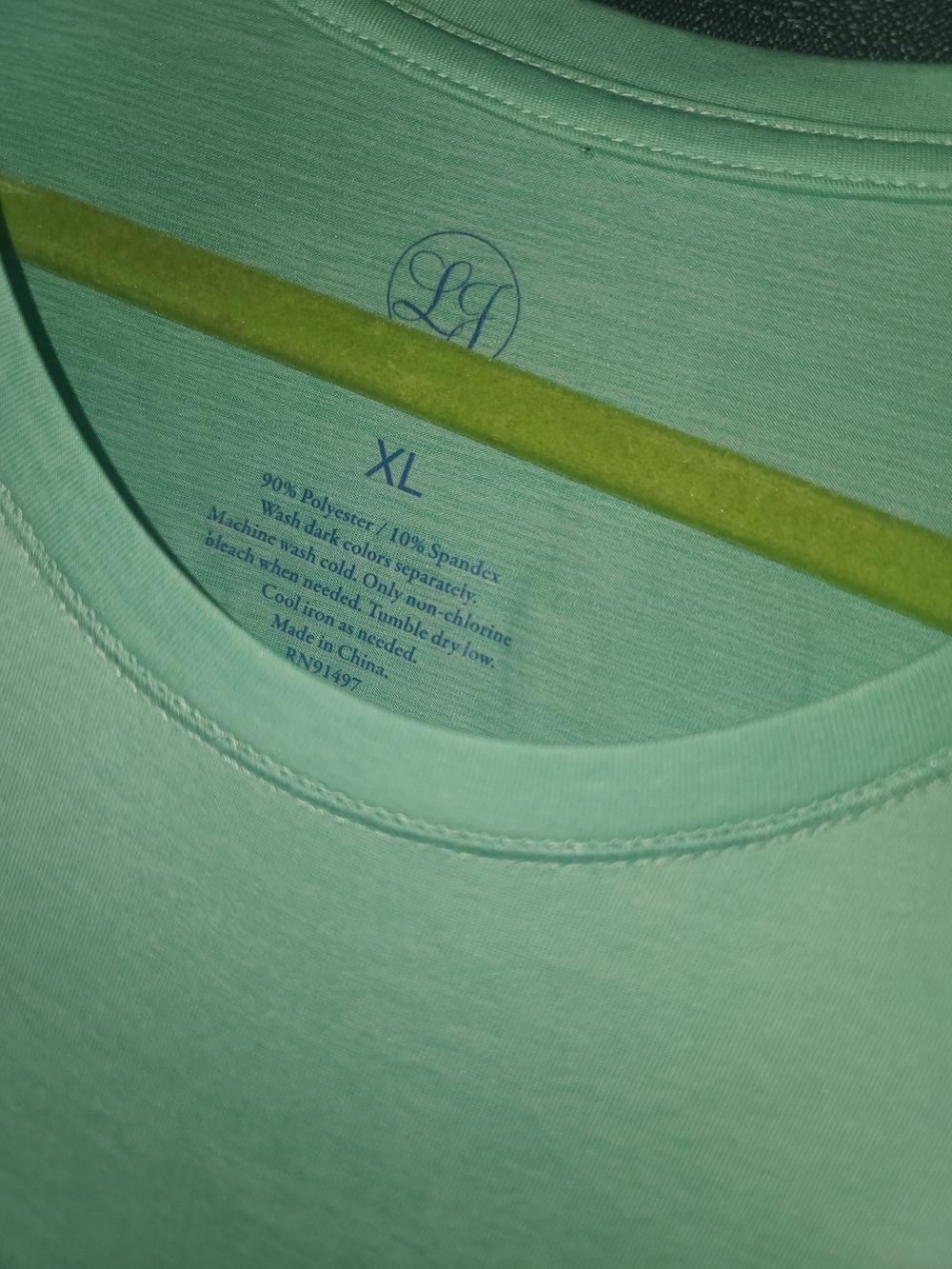 LG Women's Light Teal Long-Sleeve Graphic Tee - Picture 5 of 5